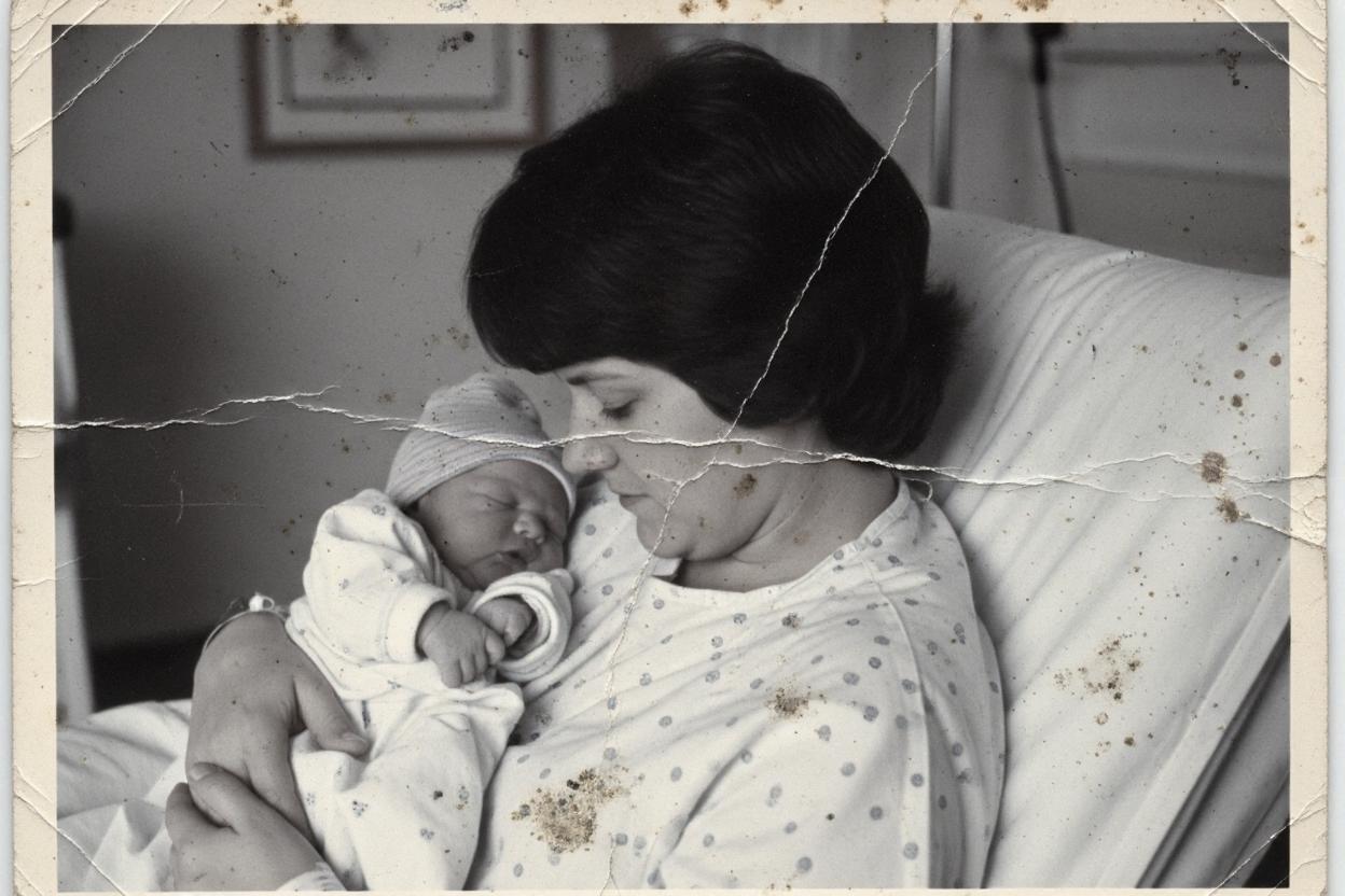Original damaged photo example